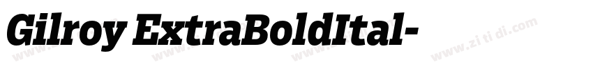 Gilroy ExtraBoldItal字体转换